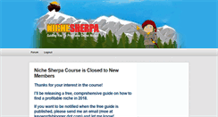 Desktop Screenshot of nichesherpa.com